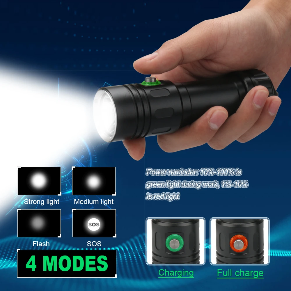 100 м фонарик для дайвинга светодиодный подводный светильник аккумуляторная cree xm