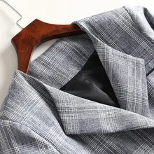 Г. Осенняя одежда стиль, платье большого размера клетчатое пальто облегающее живот, большой размер, для девочек, модное, свободное, в Корейском стиле