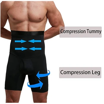 

Mens Body Shaper Compression Shorts Waist Trainer Tummy Control Slimming Shapewear Modeling Girdle Anti Chafing Boxer Underwear