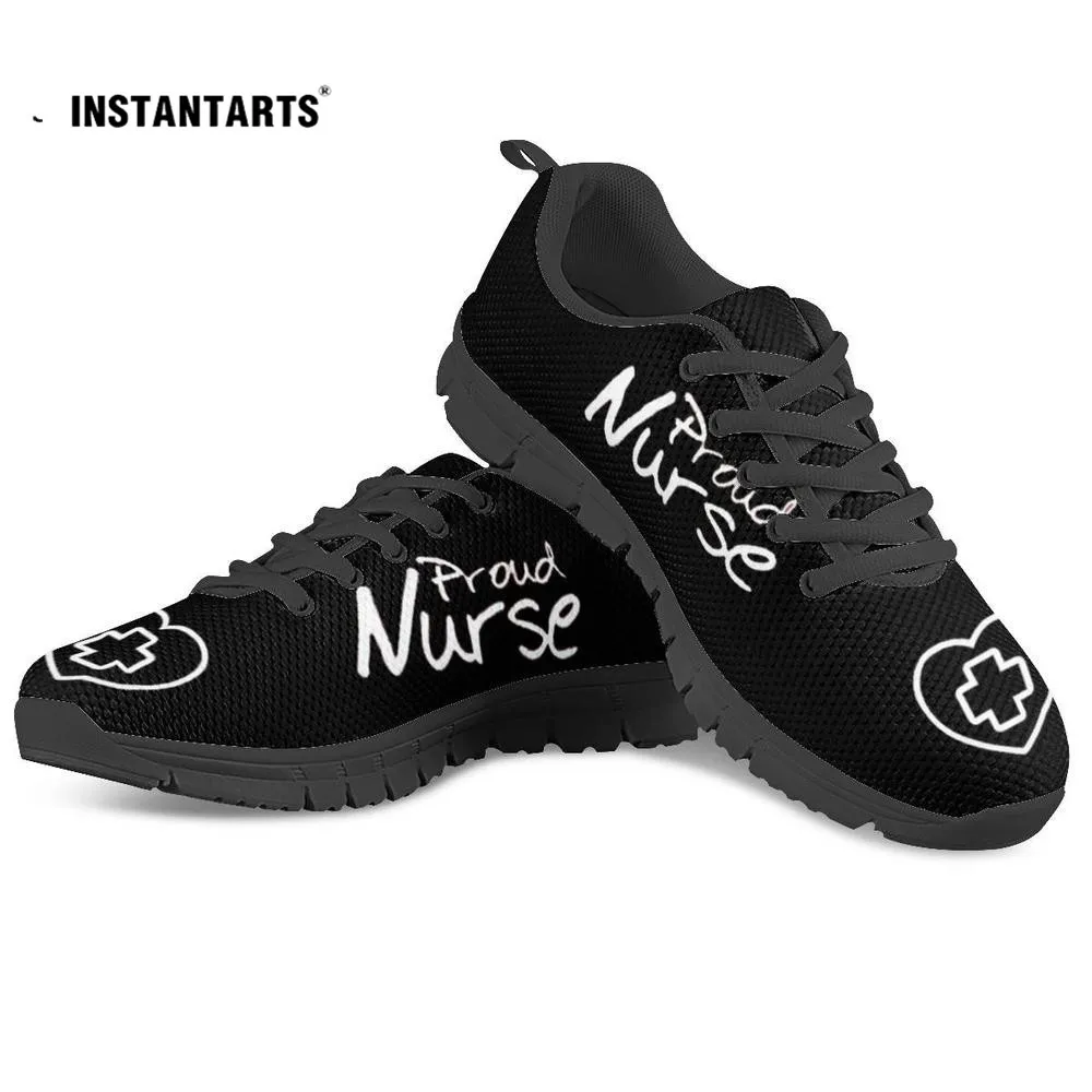 black nursing sneakers