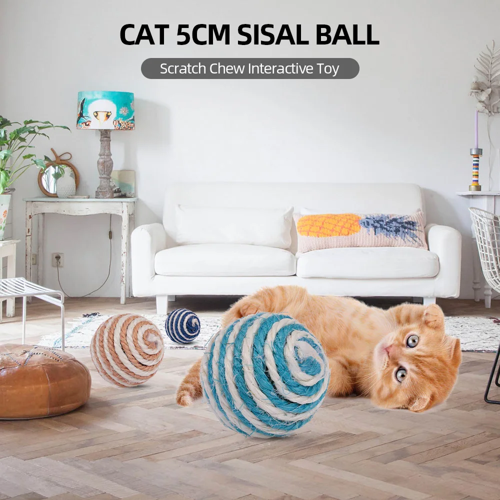 

Cat Supplies 5cm Cat Ball Toys for Puppy Cat Interactive Playing Chew Toy Rattle Scratch EVA Ball for Pet Cats Training Scratch