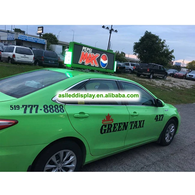 

Waterproof full color HD LED display on the top of the taxi