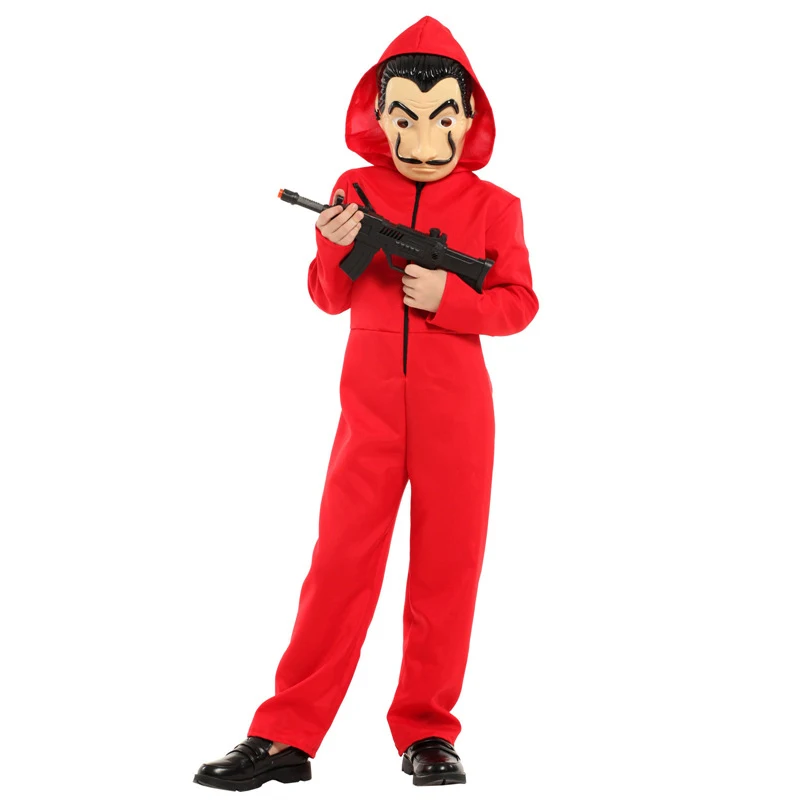 Kids Boy Purim La casa de papel Costume Money Heist House of Paper