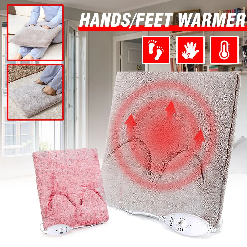  Portable 220V 20W Electric Hands Feet Warmer Heater Blanket Pad Shoe Winter Stove Seats Sofa Chair 