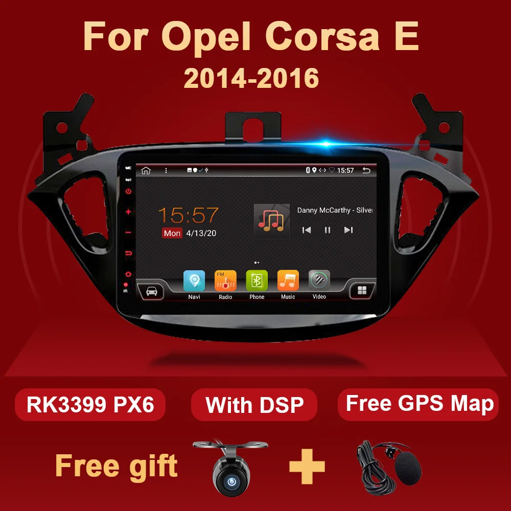 4G+64G DSP Android Car Radio For Opel Corsa E 2014 2015 2016 Multimedia Video Player Audio Stereo Unit FM AM Navigation GPS 2din