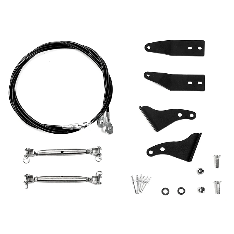 Black BAWA препятствие устранение Защитная веревка аксессуары для Jeep Wrangler JK 2007- отклоняющаяся низкая висячая ветка щетка - Цвет: Black