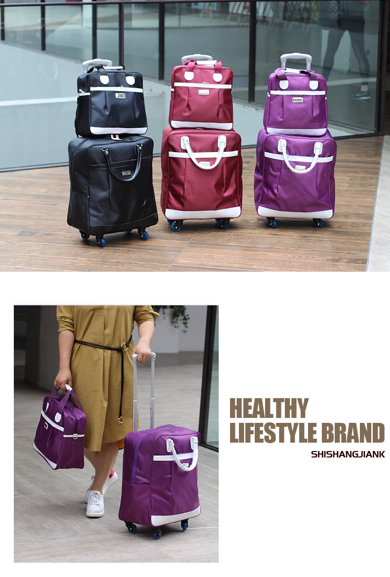 Популярная модная Женская дорожная сумка на колесиках, сумка на колесиках для девушек, сумка на колесиках, вместительная сумка на колесиках, дорожная сумка на колесиках, чемодан, сумка