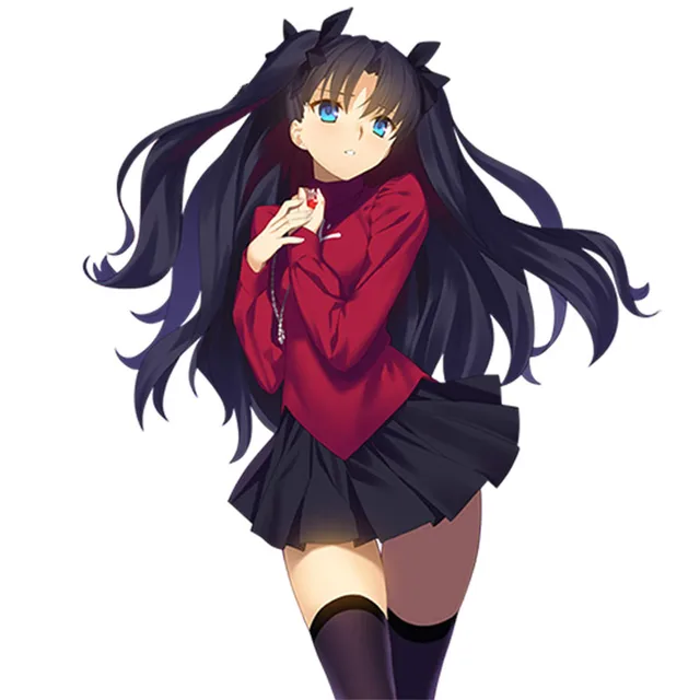 スーパーセクシーなかわいい美容漫画遠坂凛waifuアニメjdmウィンドウデカール運命ステイナイトビニール車の Aliexpress 自動車 バイク