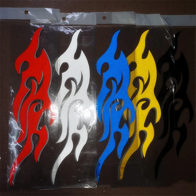 

Reflective Flame Safety Warning Car Stickers Bumper Scratch Decals For Mitsubishi ASX Ralliart NIssan X-Trail Opel Meriva Skoda