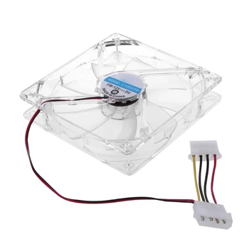 

4 Colorful LED Light 120mm Computer PC Clear Case Quad Heatsink CPU Cooling Fan Dropship