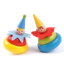 1 шт. традиционный деревянный вращающийся супер милый клоун гироскоп Ностальгический деревянный пазл для детей родитель-ребенок развивающие игрушки