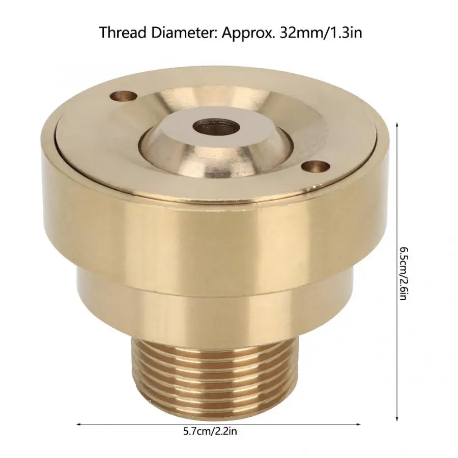 G1in Copper Garden Lawn Pond Irrigation Nozzle Water Spray Sprinkler Head Copper Internal Thread Connection