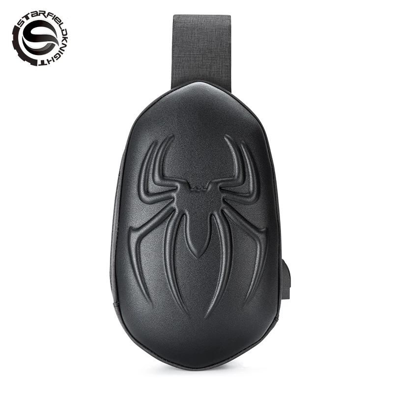 Функциональная 3D сумка через плечо из углеродного волокна для мотоцикла с usb