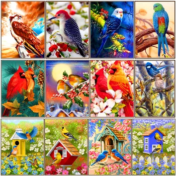 

Round full diamond 5D animal diamond painting bird/bird's nest landscape DIY diamond embroidery kit home decoration 30*40