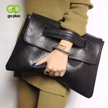 

GOPLUS 2020 new ladies trendy bag large capacity simple clutch bag clutch bag envelope bag pu briefcase to work Simplicity