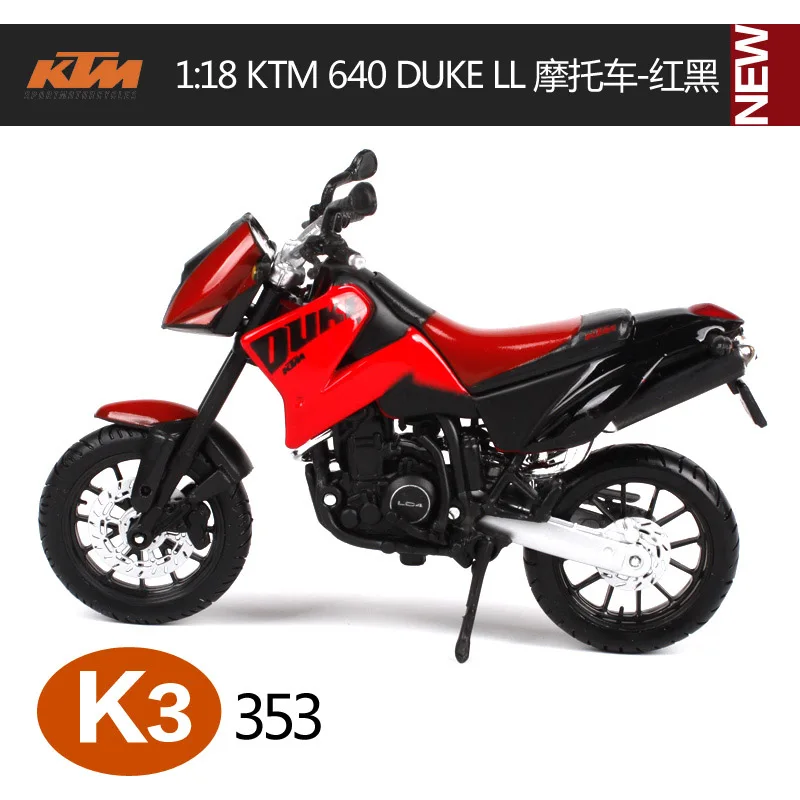 Maisto 1:18 мотоцикл KTM металлическая модель игрушки для детей подарок на день рождения Коллекция игрушек - Цвет: Зеленый