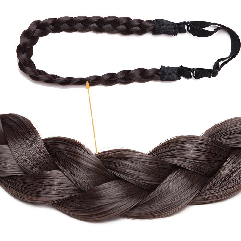 S-noilite плетеная лента для волос аксессуары для волос синтетические волосы плетеная эластичная повязка на голову лента для волос богемный стиль для женщин Свадьба