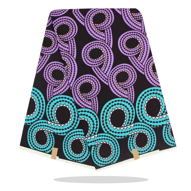 

African Style Wax Dye Block Print Fabric 100%Cotton High Quality Veritable Breathable Sewing Material By The Yards RV10-45