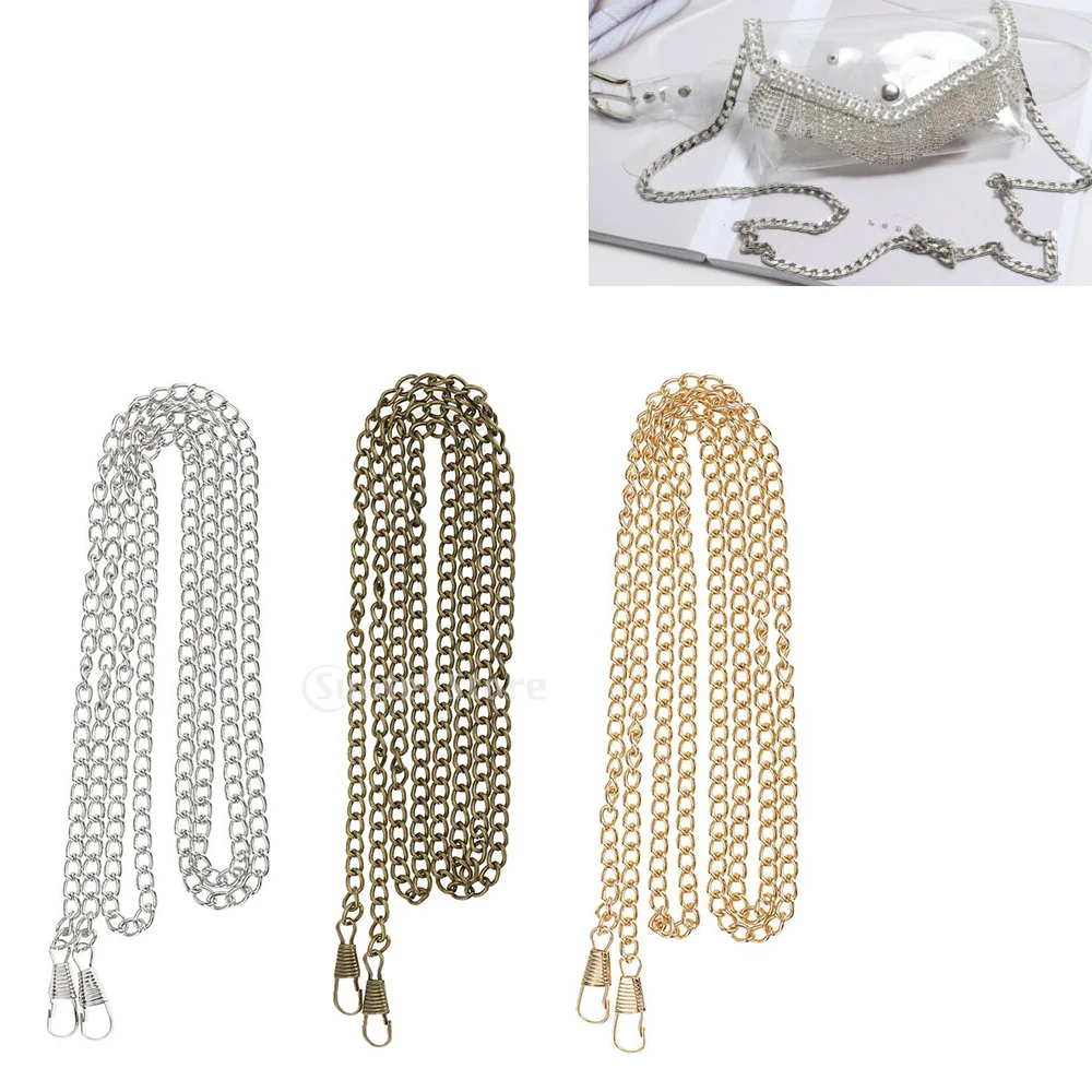 3-Pack Metal Crossbody Bag Shoulder Bag Strap Handle Bag Accessories 120cm