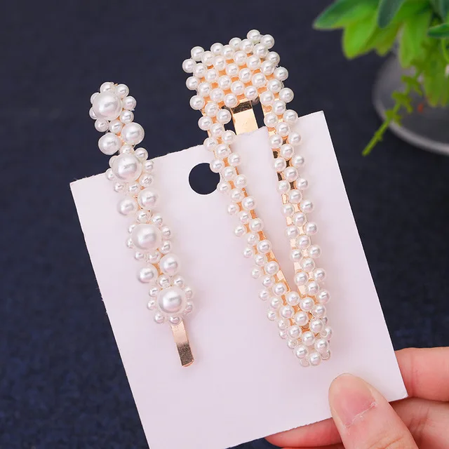 Модные Шпильки 1 комплект, жемчужные заколки для волос для женщин и девочек, шпилька, милая кнопка с жемчугом, заколки для волос, аксессуары для волос, ювелирные изделия - Окраска металла: 19