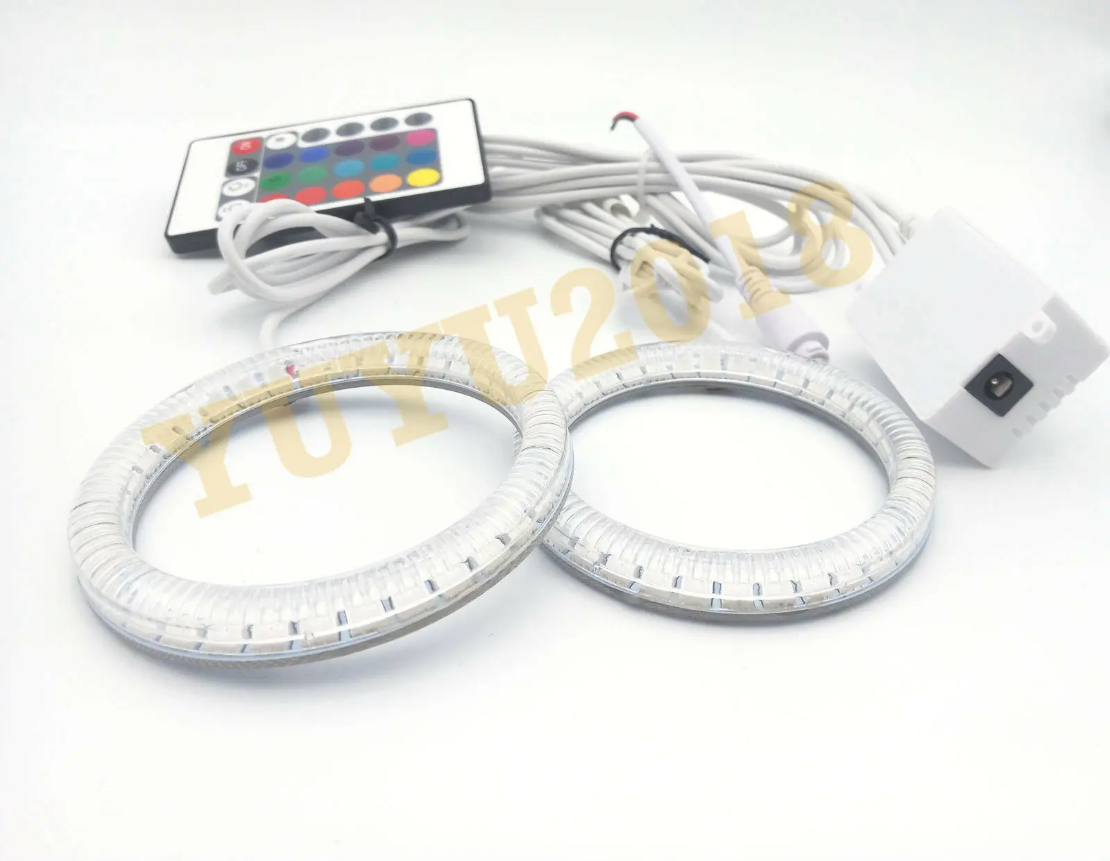 RGB angel eye halo кольца, пригодные для Mazda 6 2009-2013 Автомобильные фары, светодиодный фонарь, разноцветные глаза дьявола, демон Корона, вспышка, лампа DRL
