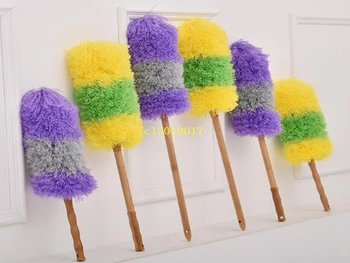 

FREE SHIPPING Dust-duster household fiber feather duster lazy person can bend the table dust cleaning sweep