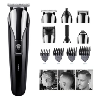 

6 in 1 Professional Hair Trimmer Set Electric Shavingr Machine USB Rechargeable Multi-function Limit Combs Trimmer Heads