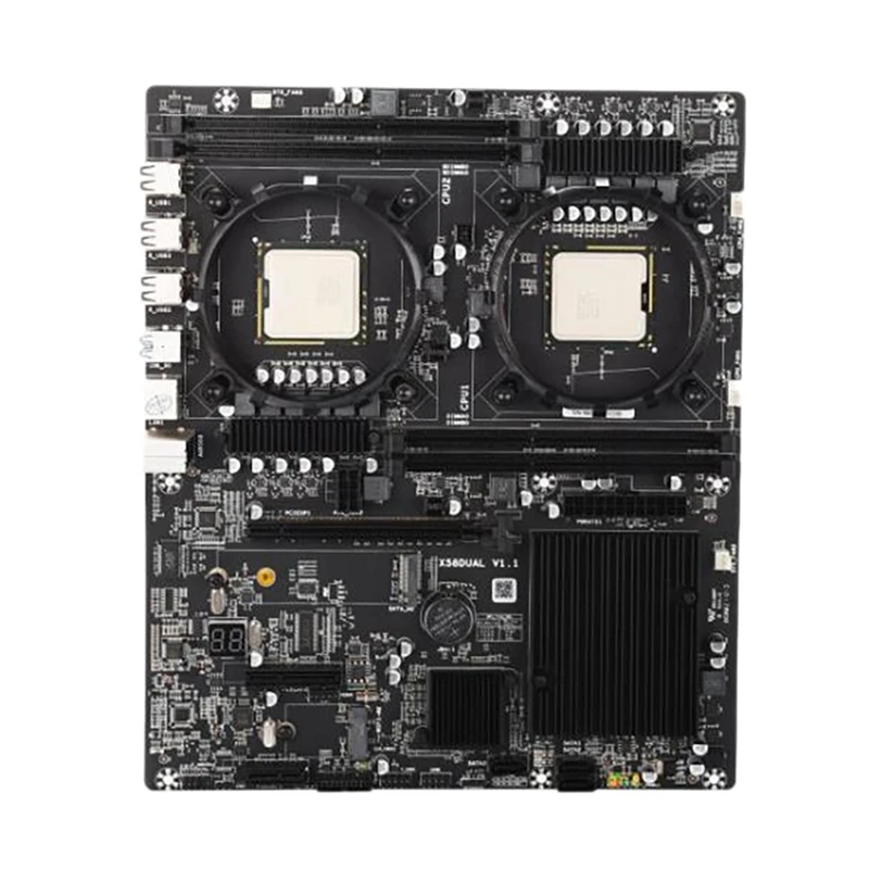Двухканальная материнская плата X58 L5520 X58DUAL V1.0 DDR3X4 1066 память M.2 NVME PCIE X16 для