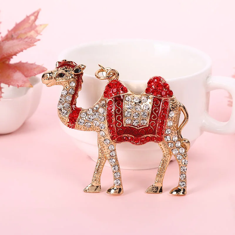 

New All-match Simple Pendant Crystal Camel Alloy Keychain Creative Pendant Party Fashion Gift