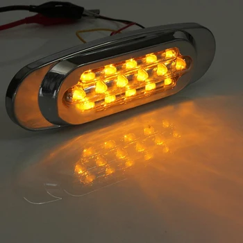 

10x 6.5\\\\\\\" Yellow LED Side Marker Indicator Lights Lamp Bus Truck Lorry Trailer #P