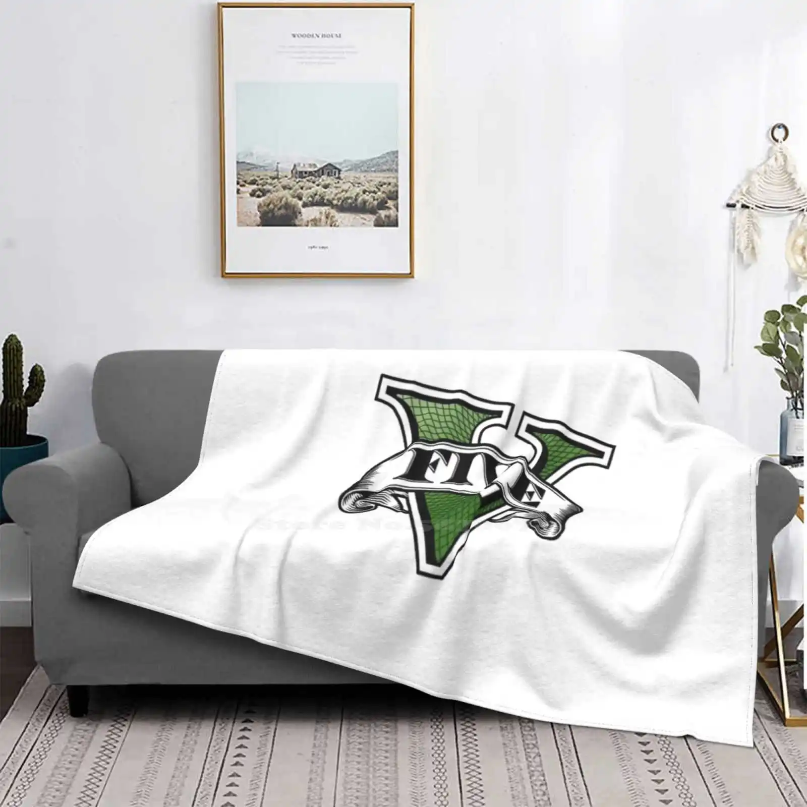 Gta 5 Logo Soft Warm Light Thin Coperta Gta 5 Logo Gta 5 Los Santos Videogiochi Rockstar