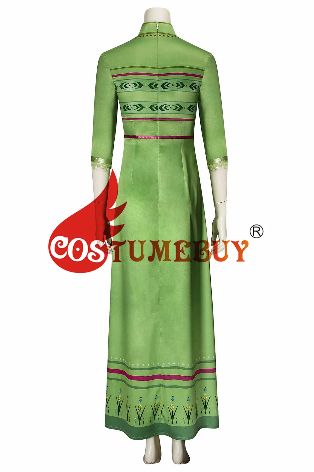 CostumeBuy/ костюм принцессы Анны; платье принцессы Эльзы и Анны; карнавальный костюм; зеленое платье с принтом; L920