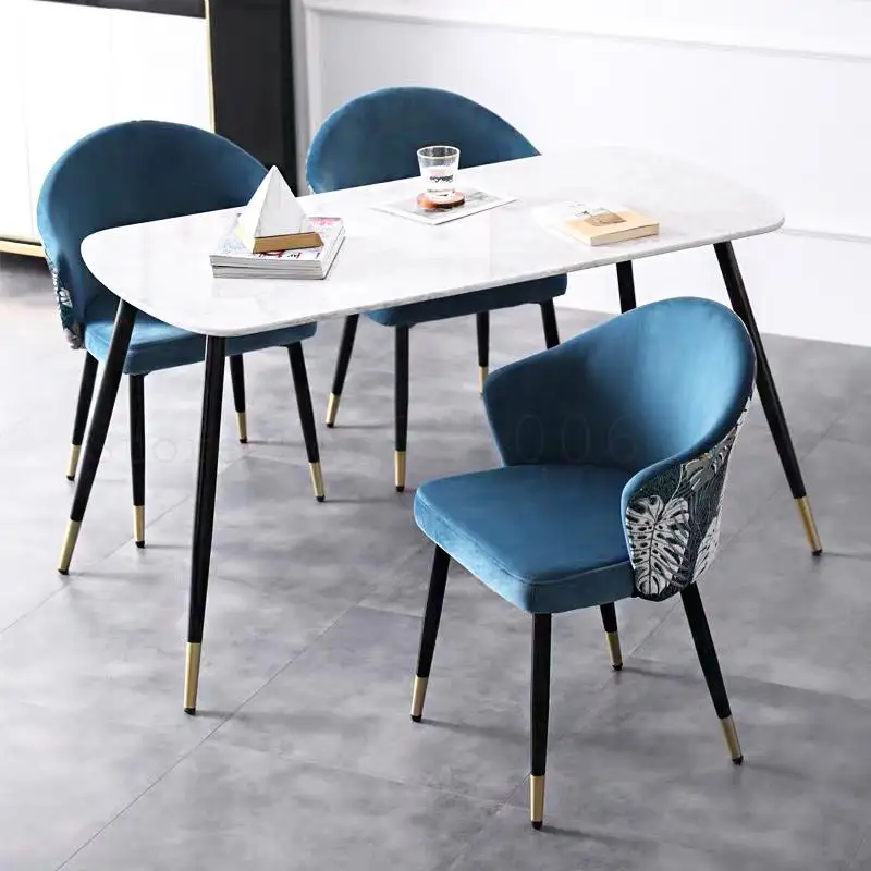 Скандинавский обеденный стул Домашний Светильник роскошная спинка стол для