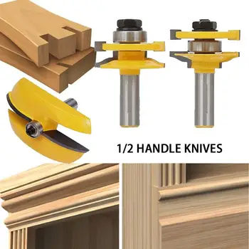 

3pcs 1/2 Handle Raised Panel Cabinet Door Router Wood Milling Cutter Power