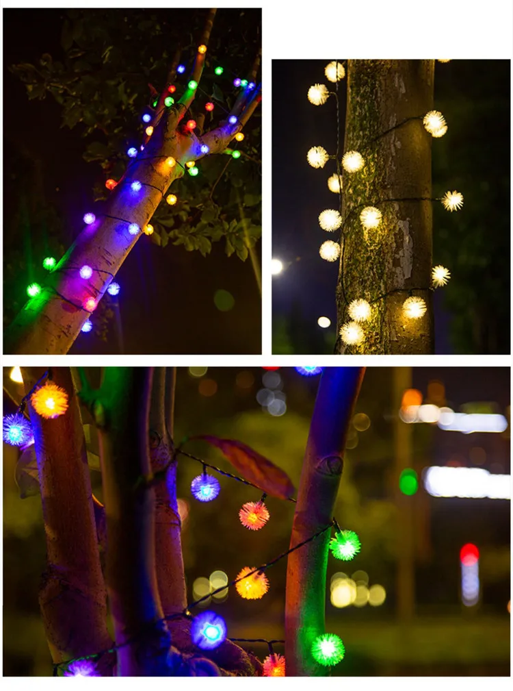 Солнечный 20 LED наружный садовый свет для вечеринки украшения феи лампы гирлянда