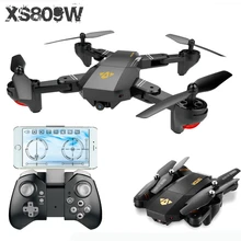 Visuo Xs809w Xs809hw Quadcopter Mini Foldable Selfie Drone With Wifi Fpv 0.3mp/2mp Camera Altitude Hold Rc Dron Vs Jjrc H47 E58