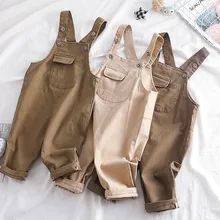 Рост 75-100 см, новинка года, Осенний Модный Стильный комбинезон для мальчиков, 1 предмет, детские штаны, 1 предмет, комбинезон для маленьких девочек, детские штаны