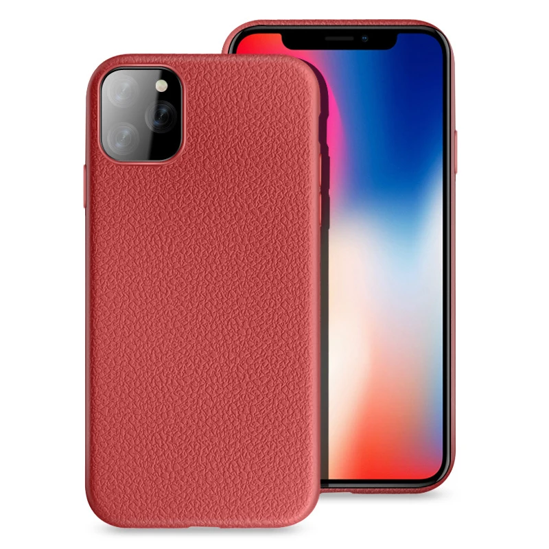 1000 шт Роскошные кожаные чехлы с текстурой личи для iPhone 11 Pro Max XS XR X 8 7 6 6S Plus противоударный мягкий ТПУ чехол