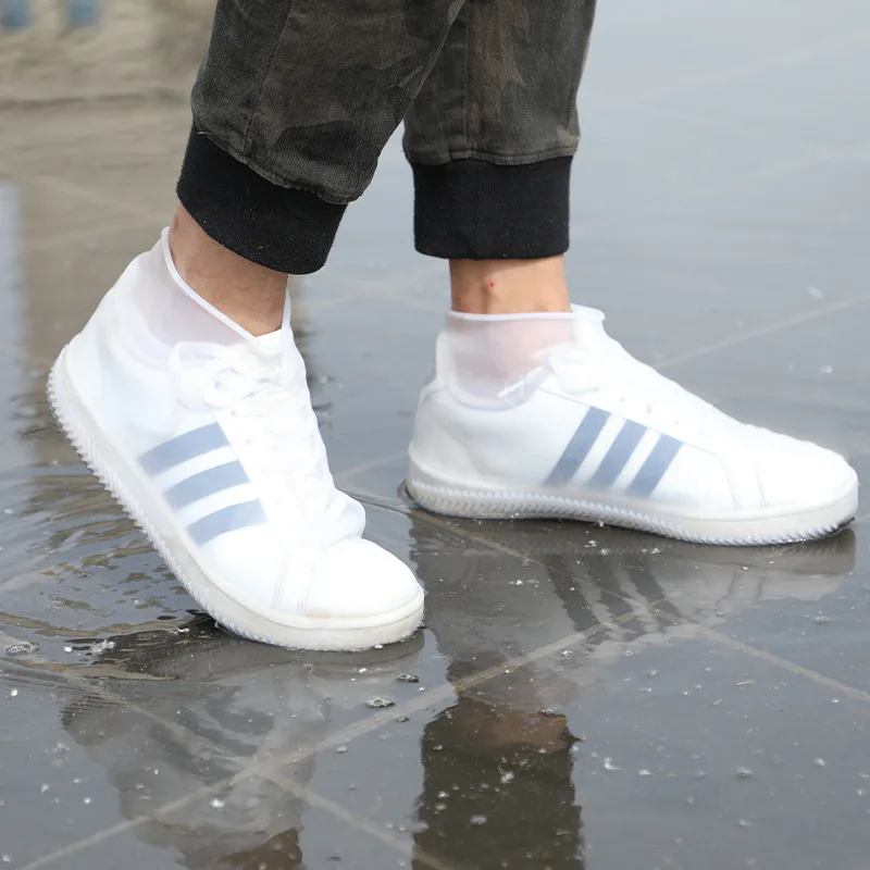 Комплект силиконовых резиновых сапог для мужчин и женщин; Чехлы для обуви из водонепроницаемого материала для дождливой погоды; толстая нескользящая износостойкая эластичная обувь для детей и взрослых