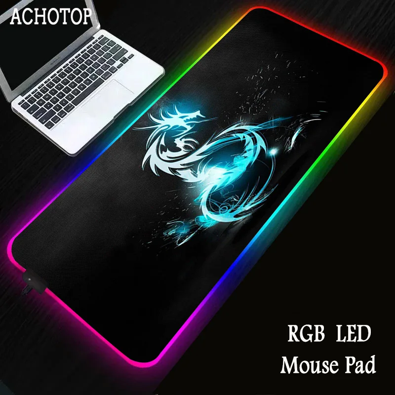 

Red Dragon RGB Gaming Large Mouse Pad Led Computer Waterproof Mousepad with Backlight Carpet for Keyboard Desk Mat
