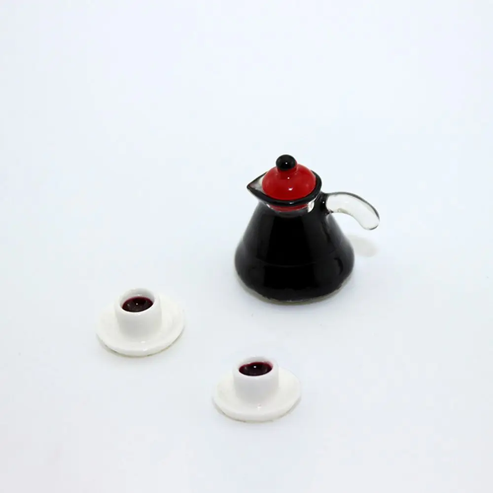 1Set 1/12 Scale Simulation Miniature Drinks Jug Cup Coffee Milk Lemon Water Orange Juice Drinking Model Doll Accessories