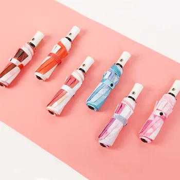 

Umbrella Rain Women Automatic Folding Umbrella Multi Color Graffiti Parasol Foldable Ultra Light Dual-Use Female Umbrella Lot