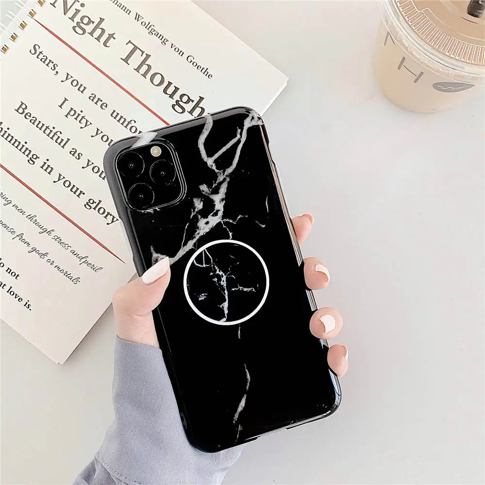 Роскошный Мраморный чехол-подставка для телефона для iphone 11 Pro X XR XS Max 7 8 6 6S Plus, силиконовый мягкий чехол-накладка из ТПУ - Цвет: Z32