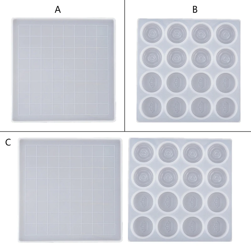 Chess Set and Checkers Game Board Resin Mold International Toy Moulds | Украшения и аксессуары