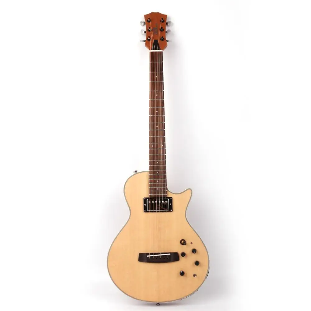 

acoustic electric silent guitar portable built in effect reverb delay inside spruce top free shipping