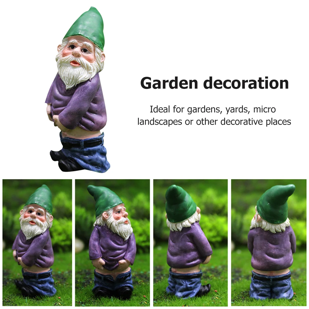 Description Picture 6 of itemFairy Garden Mini Gnomes Statue Resin Moss Micro Landscape Decoration Outdoor Fairy Miniature Dwarf Figurine Resin Ornaments