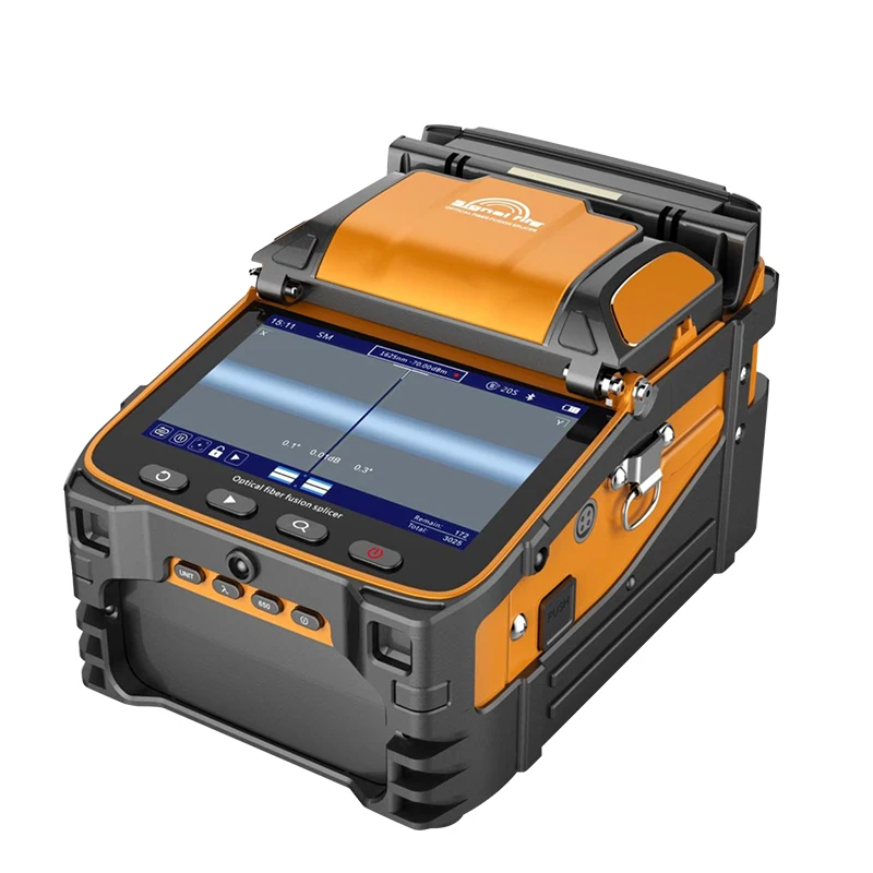 AI-9 signal light multilingual optical fiber fusion splicer FTTH fiber optic splicer built-in optical power meter and VFL5.0