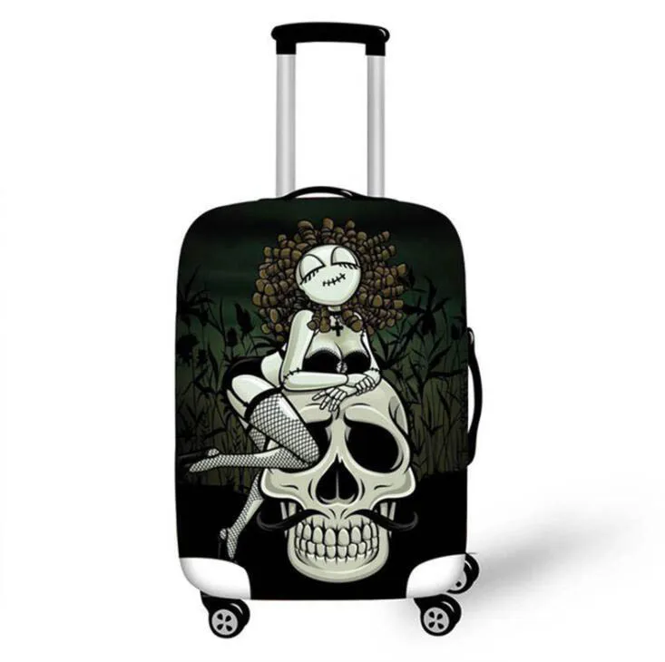 Wehyah спандекс чехол для чемодана Чехлы туристические аксессуары Хэллоуин Печатный пылезащитный чехол 18-32 ''защитный чехол ZY134 - Цвет: O