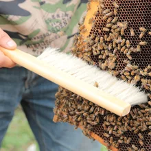 Выгодная пчела инструменты для пчеловодства деревянная пчела щетка-сметка два ряда конский хвост волос новые щетки для пчеловодства оборудование для пчеловодства для apculture-30