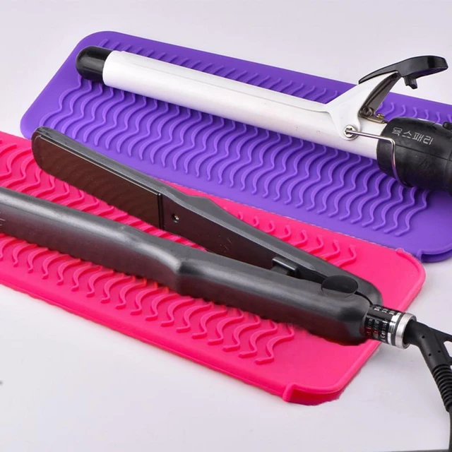 Professionnelle En Silicone Résistant À La Chaleur Tapis , Fer À Friser  Support Lisseur À Cheveux Isolation Thermique Tampon